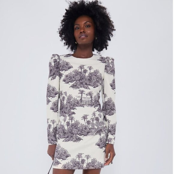 Tuckernuck X India HicksNEW Hibiscus Hill Toile Domino Mini Dress Size XS